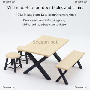 [COD] Season pet บ้านตุ๊กตาโต๊ะจิ๋ว1ชุดเก้าอี้1:12ตั้งแคมป์กลางแจ้งโมเดลตกแต่งบ้านตุ๊กตา