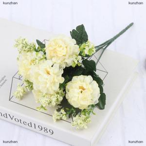 [COD] kunzhan 1 Bouquet 5 Heads Hydrangea Silk Flower Artificial Flower Holding Flowers Decor
