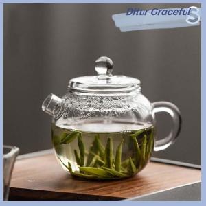 Ditur 150ml 5oz Mini Clear Teapot High Borosilicate For Hot Beverages Teapot For One Person Use Kung Fu Tea For Home Office Cafe