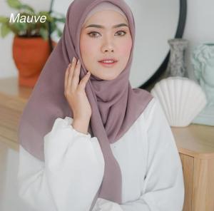 Jilbab Segi Empat Paris Premium / Jilbab Paris Polos | Hijab Kerudung Voal / Jilbab Segiempat Instan