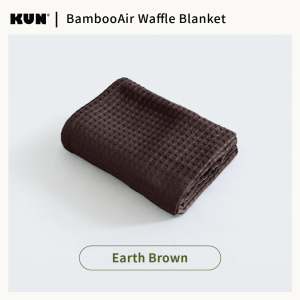 KUN BambooAir™ Waffle Blanket | 100% Bamboo Fiber |Natural Cooling & Breathable | All-Season
