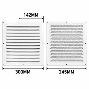 GTRBFDS Heating Cooling Vents Plate Air Vent Grille Air System Net Cover Screen Aluminum Alloy Window Square Vent Metal Louver Vent 100/150/200/250/300/400mm Insect Screen Cover