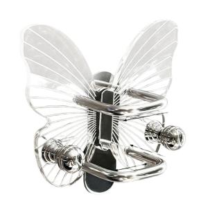 Acrylic Butterfly Shape Comb Organizer Transparent Practical Designs Enhances Space Decors Great for Women and Home Use