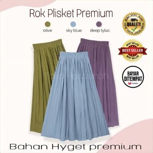 ROK PLISKET TEBAL PREMIUM / ROK PLISKET BEST SELLER BANYAK WARNA / ROK PLISKET HYGET PEMIUM TEBAL