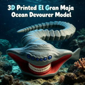 3D Printed El Gran Maja Sea Monster Toy Flexible Multi-jointed Figure Stress Relief Gift for Kids
