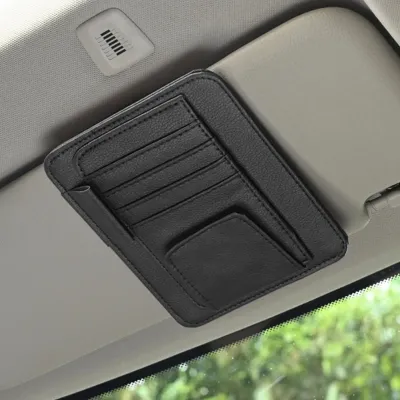 Visor Storage Multi-Pocket Car Sun Visor Document Storage Multi-functional Pen Card Glasses Clip Holder Organizer for Car Interior Car