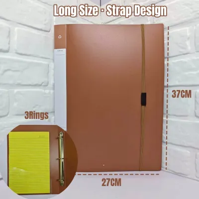 Long Binder Folder Arch File With 5Holes Binders File Organizers Refill Pockets Strap Design School Office