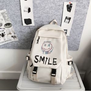 Balo đi học đi chơi nam nữ Mặt Cười đẹp cá tính thời trang Ulzzang Hàn Quốc chống nước bền bỉ nhiều ngăn cỡ to giá rẻ