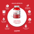 GOODIES NUTRITION Apple Cider Vinegar Gummies – Digest Goodies – 1 bottle (60 Gummies) - Supports Debloat & Weight Loss. 