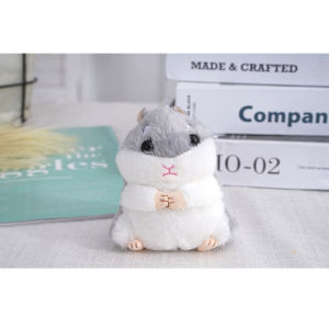 1PCS Cute Hamster Plush Keychain 10cm Mouse Stuffed Animal Dolls Soft Toys Ornament Bag Pendant
