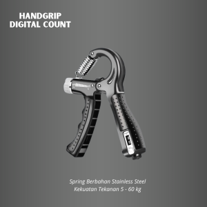 Handgrip Digital Count Sport Hand 5 - 60kg / Alat Olahraga Tangan Counter Hitung Otomatis Gym Fitnes