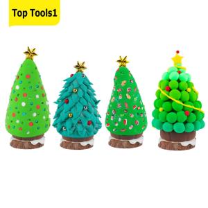 Air Dry Clay Christmas Tree Craft Kit for DIY Holiday Decorations and Family Activities