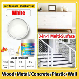 GOOTI Semi Gloss Multi-surface Paint Anti Rust Paint Waterproof Refinish Anti-corrosion For Wood Wall Concrete Metal Furniture Stone Motorcycle Anti Rust Water Based 1KG
