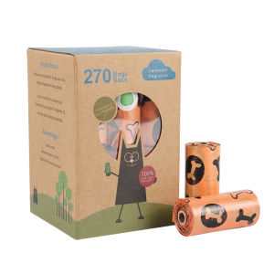 (HCM)(Hàng Amazon) Hộp 16 cuộn hộp 18 cuộn túi vệ sinh hốt phân chó mèo hương thơm lavender - Tặng kèm hộp rút