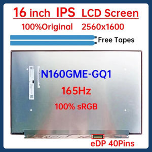 16 Inch 165Hz Laptop LCD Screen N160GME GQ1 N160GME-GQ1 Display Matrix Panel Replacement 2560x1600 100% sRGB 40 eDP Pins