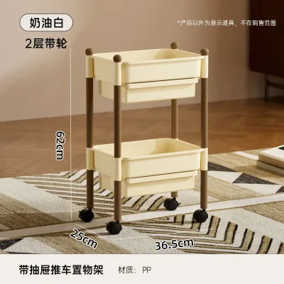 Movable Bookcases Shelving Book Cabinet Bookcases & Shelving Bookshelf Portability Movable Book Shelf Rack Cabinet Living Room Trolley Pull-out Type 书架