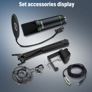 KOORFLY U87 PRO 48V Condenser Microphone Recording Micr With Desktop stand suitable for Youtube podcasts musical instruments