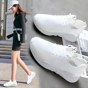 Cheap New Korean Style Casual Fashion Rubber White Shoes Womens Sneakers