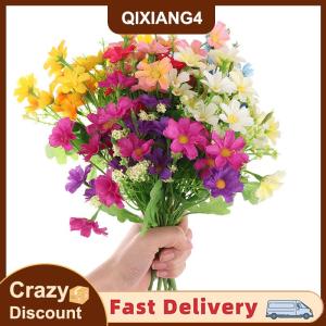 【QIXIANG4】 1 bó hoa 7 nhánh 28 đầu hoa cúc Nhân Tạo Hoa cưới cầm hoa trang trí