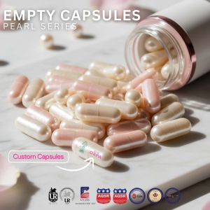 OSPA High Quality Empty Gelatin Capsule Pearl Pastel Pink Color 1000 Capsules Size 0