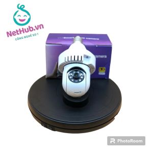 CAMERA WIFI bóng đèn 4K xoay 360* tích hợp báo khói V360 Pro cao cấp