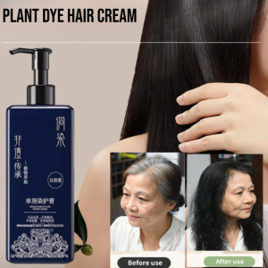 Herbal Plant Hair  Coloring Cream  Natural Dye No-Damage  Grey Hair Cover  Long-Lasting Color