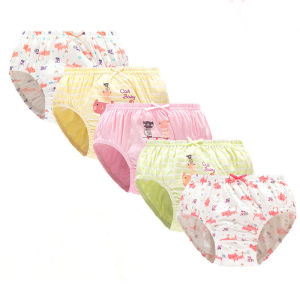 ZEEMIN 5 Packs/Box Children Underwear Girls Panties Cotton Comfortable Toddlers Kids Triangle Underpants Breathable Briefs For Girls