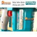 Máy bắn đinh dùng pin 20V TOTAL TCBNLI2001 Loại đinh F15~F50, tốc độ 2.5 đinh/giây, chứa 100 đinh, kèm 2 pin 2.0Ah 1 sạc. 