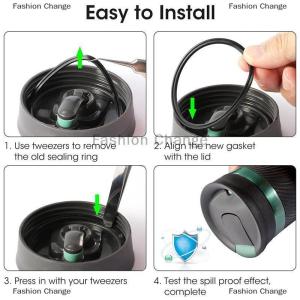 [COD] Fashion Change 2pcs Travel Mug Tumbler Lid Gasket Waterproof Great Sealing Effect Cup Leak-proof Gasket Silicone Cup Lid Tool