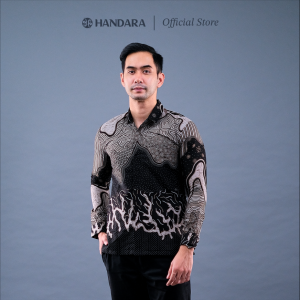 Batik Handara - Horizon Hitam Abu Kemeja Pria Furing Erro