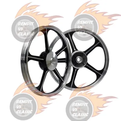Y100 5 BATANG SPORT RIM ( BLACK / GOLD )
