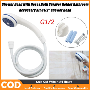 Shower Head with Hose&Bath Sprayer Holder Bathroom Accessory Kit Durable