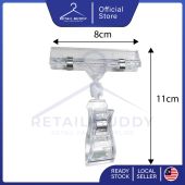 Price Tag Holder POP CARD Transparent Display Clip Product Label Rack Supermarket