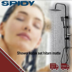 Spidy Shower Set Tiang Rain Kamar Mandi Lubang Silikon Sensasi Hujan