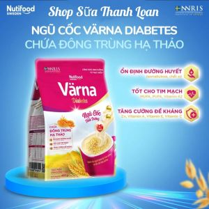 (HSD T8-2026) Ngũ Cốc Dinh Dưỡng Varna Diabetes Chứa Đông Trùng Hạ Thảo 400g.