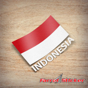 Stiker Sticker bendera Indonesia