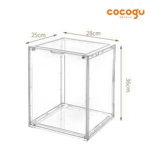 COCOGU ตู้ใส่โมเดลแบบใส กันฝุ่น วางซ้อนได้ 1-3 ชั้น รุ่น 885