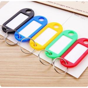 1Pcs Gantungan Kunci Label Nama Keychan Ring Name Tag kunci Simple pengingat