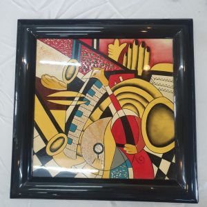 Tranh sơn mài PICASSO Tranh Vẽ Nghệ Thuật cao cấp Thanh Bình Lê size 45x45 cm có khung sơn mài treo tường trang trí nhà cửa văn phòng quà tặng tân gia tặng dịp Lễ Tết đầy ý nghĩa