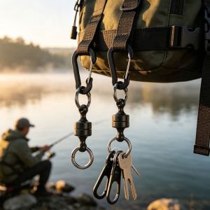 MIRELAE Multi-functional Fishing ic Buckle Quick Net Release with Keychain  Clip Release  with Carabiner Fishing Gear