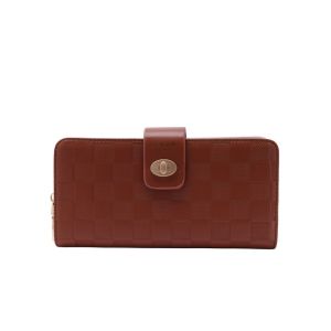 HANAMI Dompet Panjang Kulit Wanita Premium Cokelat Kekinian Cantik Delora Elegant Resleting WA966B7