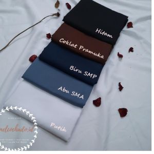 KERUDUNG SEKOLAH SEGI EMPAT SMA PUTIH TERBARU BAHAN ADEM / HIJAB POLOS SEKOLAH SEGI EMPAT SMP SMA