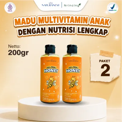Naturanest - Madu Multivitamin Anak Booster Nafsu Makan & Imunitas I Paket 2 botol