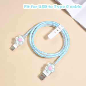 【For Android USB to Type-C】DAMILE New Soft Silicone iP PD18/20W Charger Protector /Cable Protector/Cord Protector Compatible for iP 15/14/13/12 Charger Cover SJT02