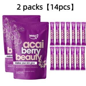 Week7 acai berry beauty supplement with anti-aging and glow skin benefits Acai Berry Healthy Beauty - 100% Organic Mixed Berry Natural Super Juice Powder 巴西莓美容补充剂具有抗衰老和亮肤功效