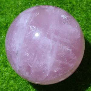 Crystal decorations rose quartz sphere