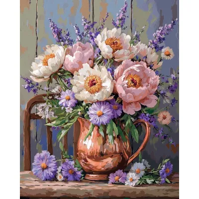RUOPOTY Flower Painting By Numbers Adults Crafts Diy Crafts Flower Paint for Painting Wall Art Pictures By Numbers