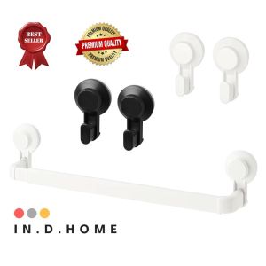 [ IKEA ] TISKEN - 💥 Towel Rack With Suction Cup Hanger Cloth Hook Rack Penyidai Tuala Baju Rak Gantung