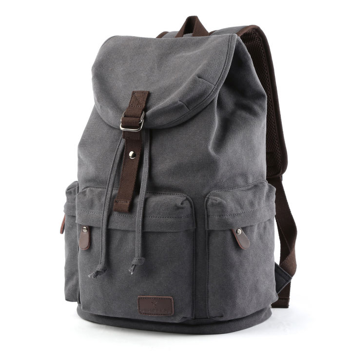 MOYYI Men's 14inch Laptop Classic Backpack High Capacity Vintage Canvas ...