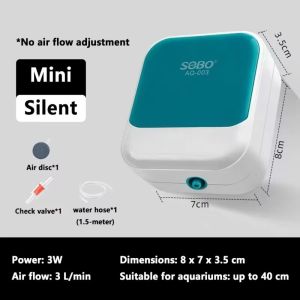 MODERNLUX Quiet Aquarium Air Pump Compact Durable Oxygen Pump Large Air Volume Aquarium Aerator Home Use